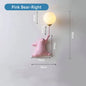 DecorBites™ Kids Bear Moon Wall Lamp | 3D Printed Bedroom Interior Light