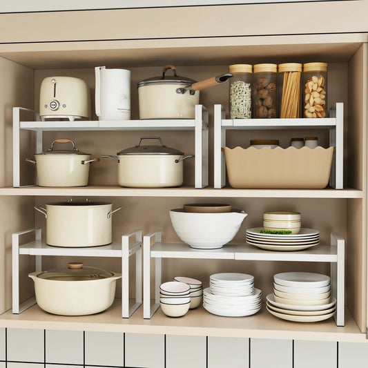Kitchen Storage Rack under the Sink, Layered Shelf in the Cabinet, Countertop, Extendable Cabinet, Dish Storage Rack for Home