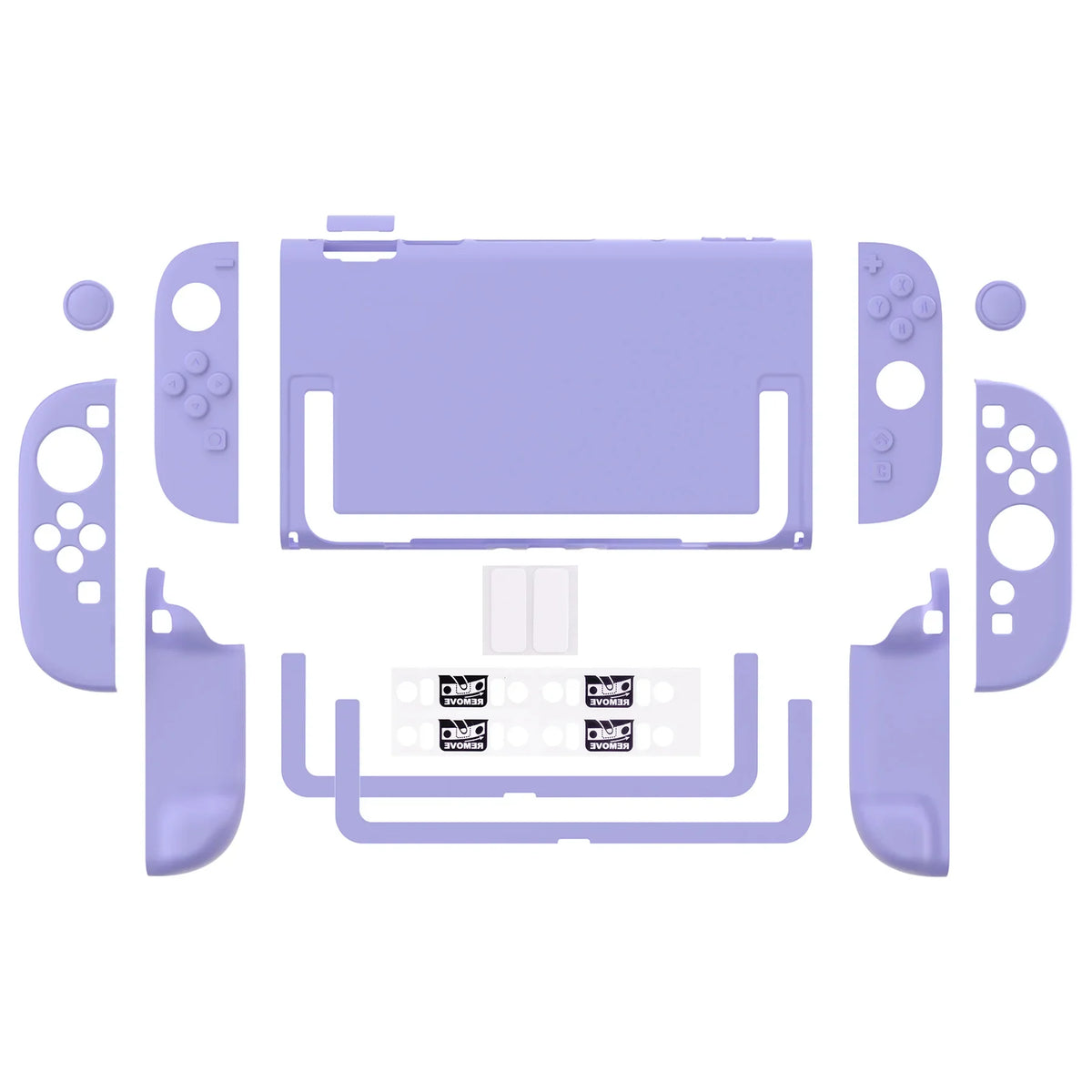 PlayVital Solid Color Protective Case for Nintendo Switch 2, Anti-Scratches Hard Shell Dockable Grip Cover with  Foldable Stand