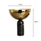 DecorBites™ Golden Fruit Bowl Metal Handicraft with Marble Base Storage Container Tray