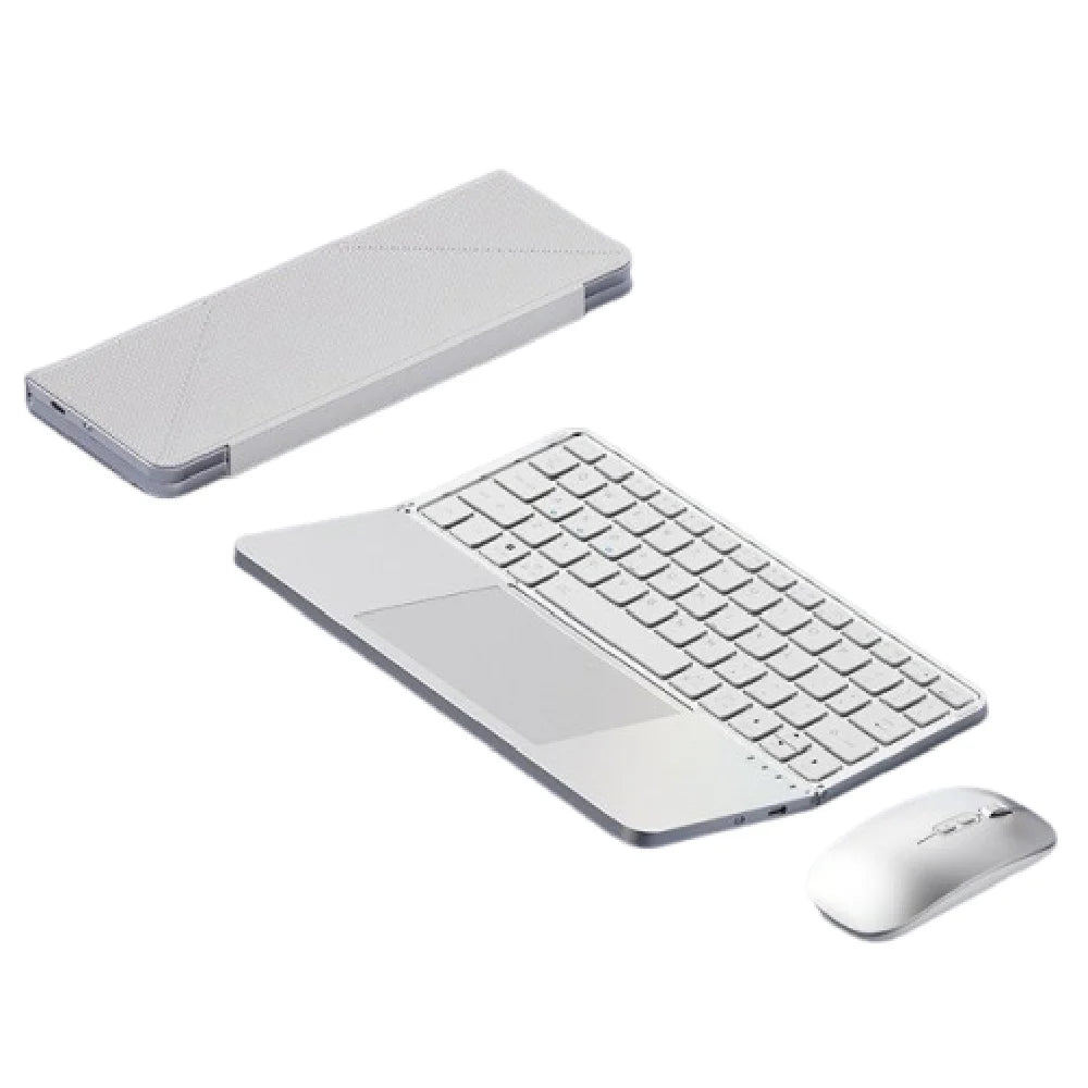 Bluetooth 5.3 Wireless Bluetooth Keyboard Portable Detachable Foldable Keyboard Universal with Touchpad Mini Foldable Keypad