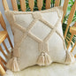DecorBites™ Lace Tassel Cushion Tufted Sofa Pillowcase for Office Chair Pad