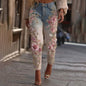 3D Floral Women's Straight Leg Jeans Fashionable and Casual Stretch