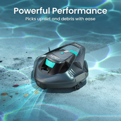 Refurbished Aiper Seagull SE Pool Vacuum Cordless Robotic Pool Cleaner with 100 Mins Runtime, Powerful 1320GPH Suction,Smart Self-Parking, Pool Vacuum for Above Ground Pools up to 860 Sq.ft