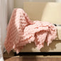 DecorBites™ Knitted Waffle Blanket Throw - Multi-Season Sofa Cover, Bedspread, and Nap Bed End Towel