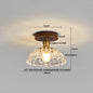 DecorBites™ Green Glass LED Ceiling Lamp Nordic Wood Copper Ceiling Lights