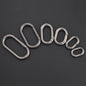 5pcs Metal Oval O Ring Spring Clasp Openable Round Carabiner Keychain Clips Hook Dog Chain DIY Jewelry Buckle