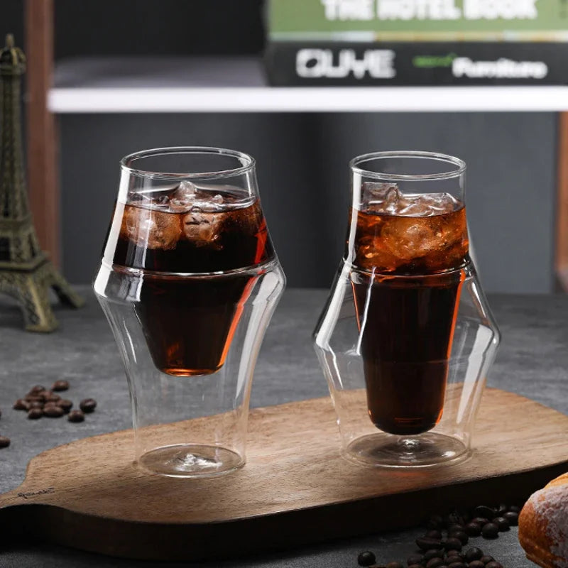 DecorBites™ Latte Double Bottom Cup - Heat Resistant Glass Coffee Tea Tableware