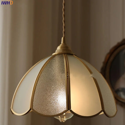 DecorBites™ Glass LED Pendant Lamp Adjustable Loft Kitchen Light Fixture