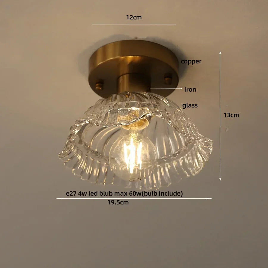DecorBites™ Glass Flower LED Ceiling Lights - Modern Nordic Canopy Lamparas Techo