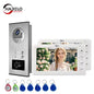 ANJIELO SMART 2/3/4 Unit Multi Apartments Intercom Video Doorbell with RFID Card Unlock 7inch 4Wired Video Door Phone System