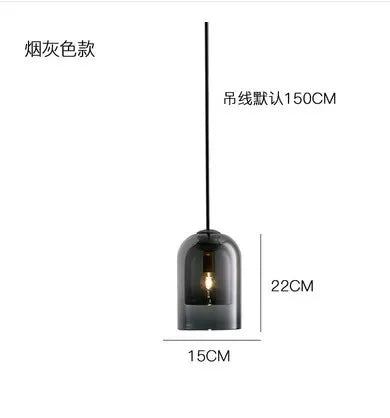 DecorBites™ Glass LED Chandelier: Modern Nordic Design for Bedroom, Dining Room, and Office