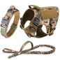 Tactical Vest Pet German Shepherd Golden Retriever Tactical Training Dog Harness and Leash Set For All Breeds Dogs