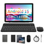 Tablet 10.1 Inch Android 15 Octa-Core 6GB RAM 128GB ROM 1280x800 IPS Tablets PC WiFi 5 Bluetooth Keyboard Set