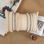 DecorBites™ Lace Tassel Cushion Tufted Sofa Pillowcase for Office Chair Pad