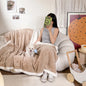 DecorBites™ Lamb Wool Multi-Purpose Blanket: Soft & Warm Sofa Cover, Office Quilt