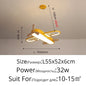 DecorBites™ Kids LED Wood Ceiling Light in Yellow & Blue - Minimalist Design
