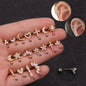 1PC Korean Stainless Steel Mini Zircon Cartilage Ear Stud Earrings for