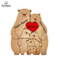 Bear Home Wooden Puzzle Personalized Custom Decor Heart Warmer