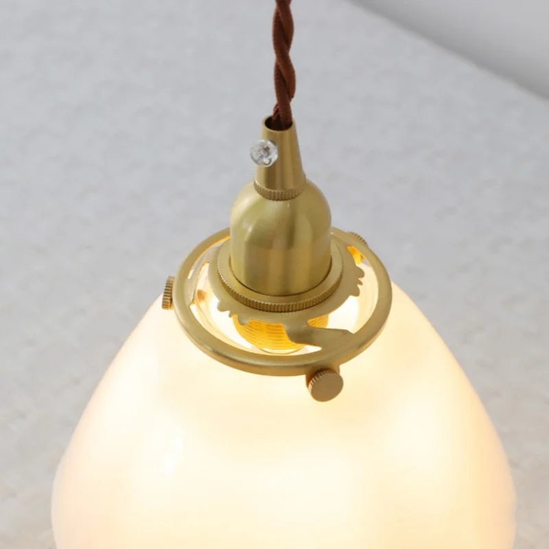 DecorBites™ Glass LED Pendant Lamp, Modern Nordic Style, Adjustable 2m Wire, Copper Socket