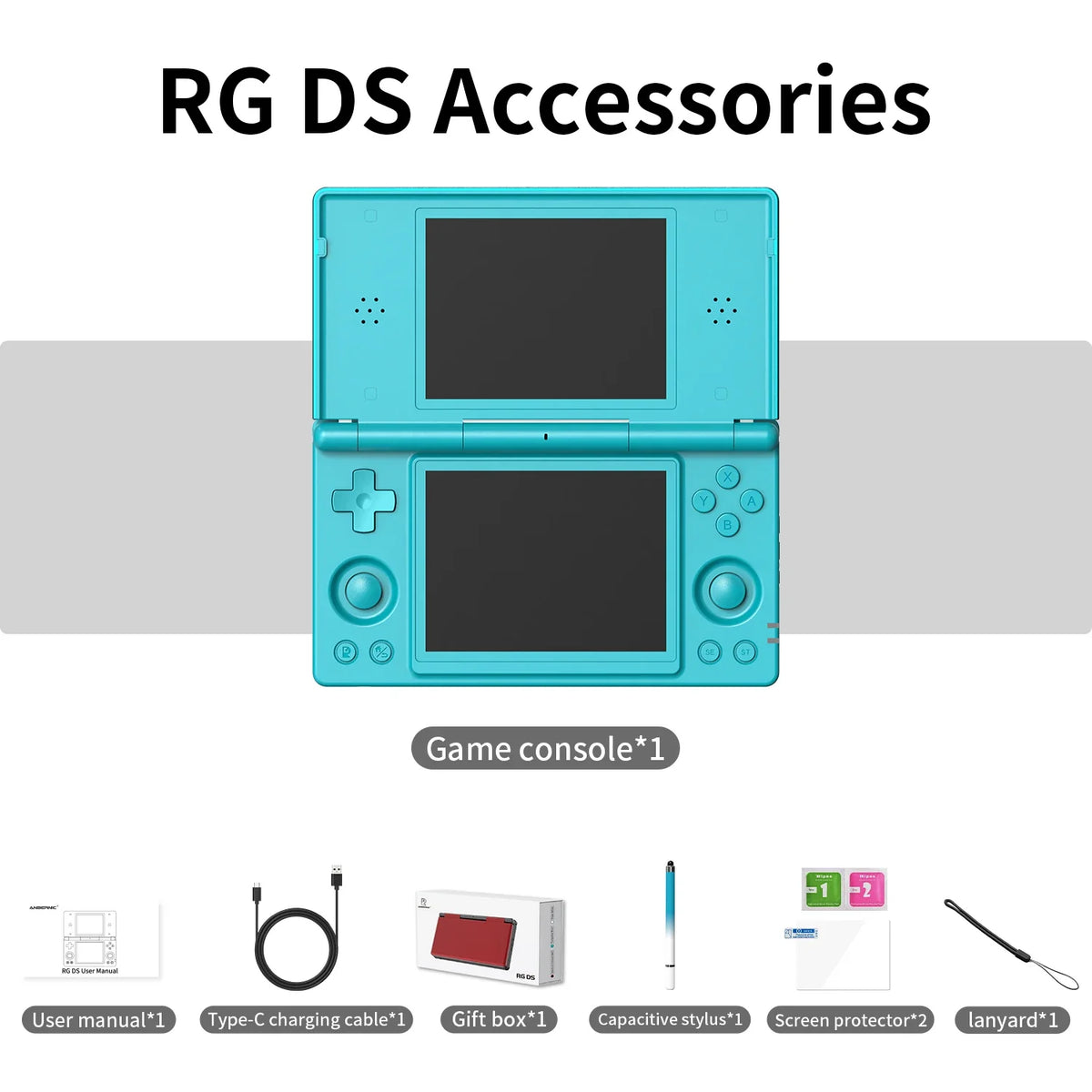 Anbernic RG DS Flip Handheld Game Console 4" IPS HD Dual Screen