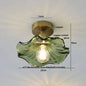 DecorBites™ Green Flower Glass Copper Ceiling Light - Nordic Modern LED, Living Room Bedroom Hallway Fixtures