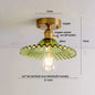 DecorBites™ Green Flower Glass LED Ceiling Light Fixture - Nordic Modern Design