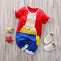 Cartoon 100% Cotton Short Sleeve Newborn Baby Boy Onesie Round Neck
