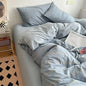 DecorBites™ Japanese Style Cotton Printed 4Pcs Bedding Set with Double-Sided Design