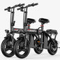 1200W Peak Motor Foldable Electric Bike, 25 MPH 45 Miles Dual Suspension 14" Tires 3 Speed Modes Commuter Ebike Adults , Custom