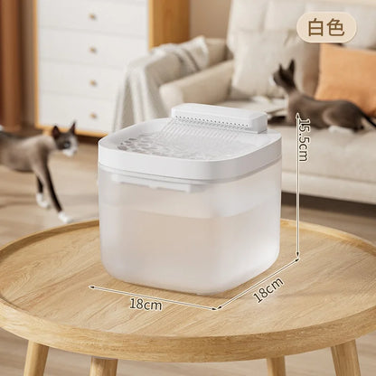 3L Cat Water Fountain Auto Recirculate PP Material Large Capacity USB Electric Mute Cats Water Dispenser for Cat to Drink Water
