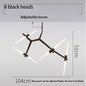 DecorBites™ LED Chandelier: Modern Gold Black Ceiling Pendant for Kitchen Dining Living Bedroom
