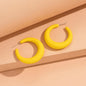 Simple Big Round Star Heart Hoop Earrings For Women Geometric Plastic Exaggerated Earring Hyperbole Trendy Ring Earrings Jewelry