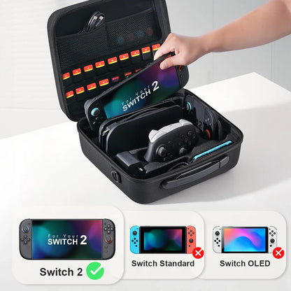 Carrying Case for Nintendo Switch 2 All in One Portable Hard Travel Storage Bag for Switch 2 Console Pro Controller Accessories