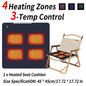 Winter Camping Gear- Sleeping Electric Heating Pads 3 Temp Adjustament Heating Cushion Pad Cold Resistant for Outdoor Sports Mat