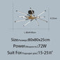 DecorBites™ Linen Ceiling Chandelier: Black Gold Pendant Lamp for Home, Office, or Restaurant