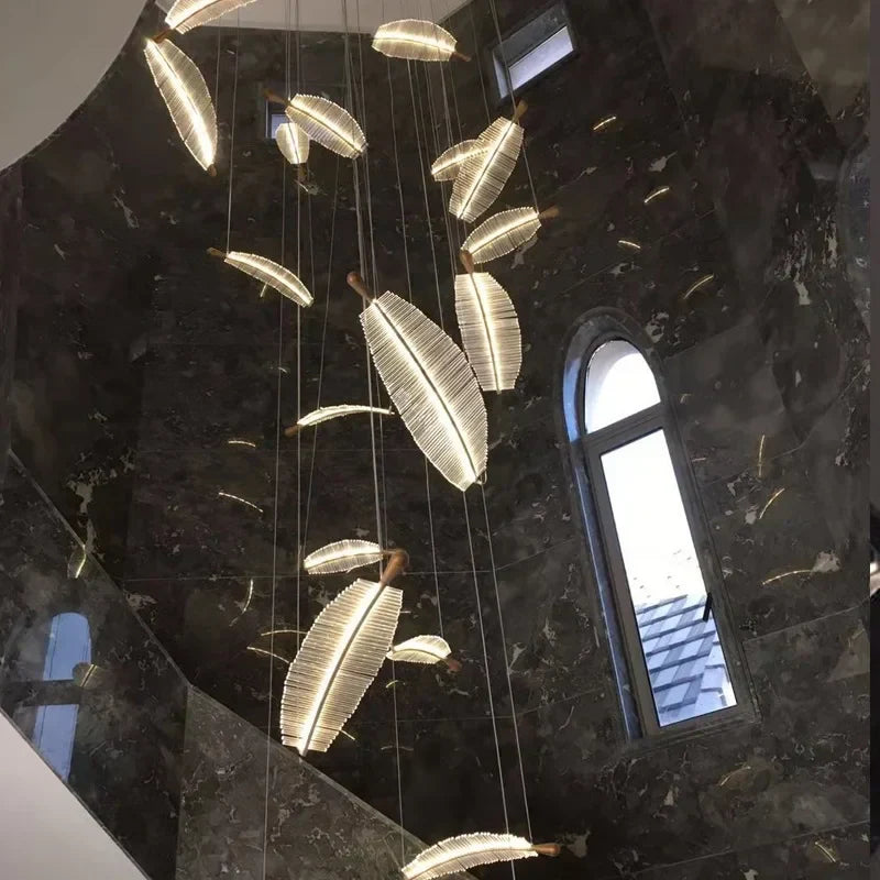 DecorBites™ Leaf-Shaped Dining Table Chandelier | Art Decor Room Lustres