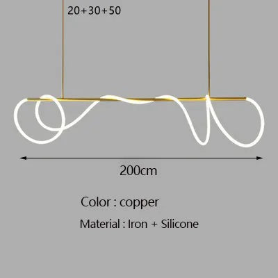 DecorBites™ LED Long Hose Chandelier for Dining Room Kitchen Bar Pendant Lamp