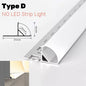 DecorBites™ LED Aluminum Profile Recessed Waist Line Channel for Backlighting Corners