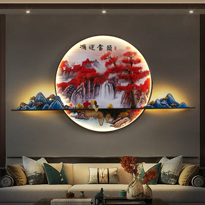DecorBites™ LED Landscape Pine Picture Wall Light for Home Decor