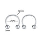 2pcs Stainless Steel Crystal CZ Tragus Piercing Helix Studs Earrings