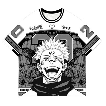 Bandai Sukuna Jujutsu Kaisen Monochrome Manga Panel Jersey Cursed King