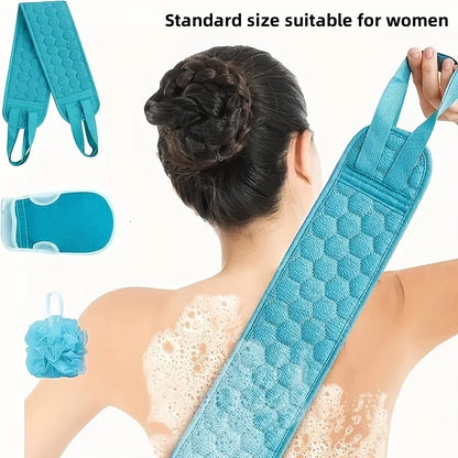 3pcs/set Body Cleaning Washcloth Bathroom Shower Ball Back Scrubber