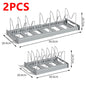 DecorBites™ Kitchen Organizer: Expandable Storage Rack for Cabinets with Drawer and Cutting Board Slot