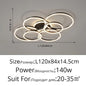 DecorBites™ LED Chandelier: Modern Living Study Bedroom Lamps, Round Rings Foyer Chandeliers Luminaire