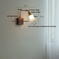 DecorBites™ Glass Pink LED Wall Lights Pull Chain Switch Rotatable Sconce Bedside Lamp