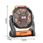 Camping Fan with LED Light, Rechargeable Tent Fan, Portable USB Fan