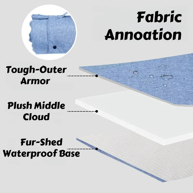 All-Season Portable Pet Bed for Outdoor & Indoor Use: Waterproof
