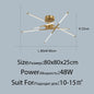 DecorBites™ Linen Ceiling Chandelier: Black Gold Pendant Lamp for Home, Office, or Restaurant