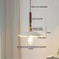DecorBites™ Green Glass LED Pendent Lamps, Walnut Copper Modern Hanging Light Fixtures